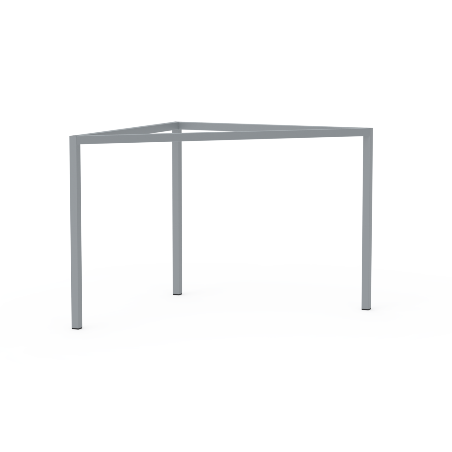 Tischgestell für Tischplattengröße 90x90cm, 90° - dreieckig, Modell FE-TG-0003, silber